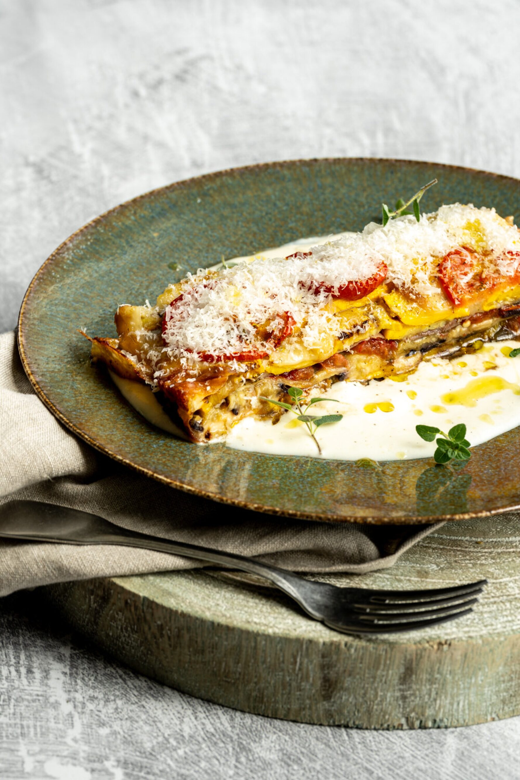 Groentelasagna met scamorza