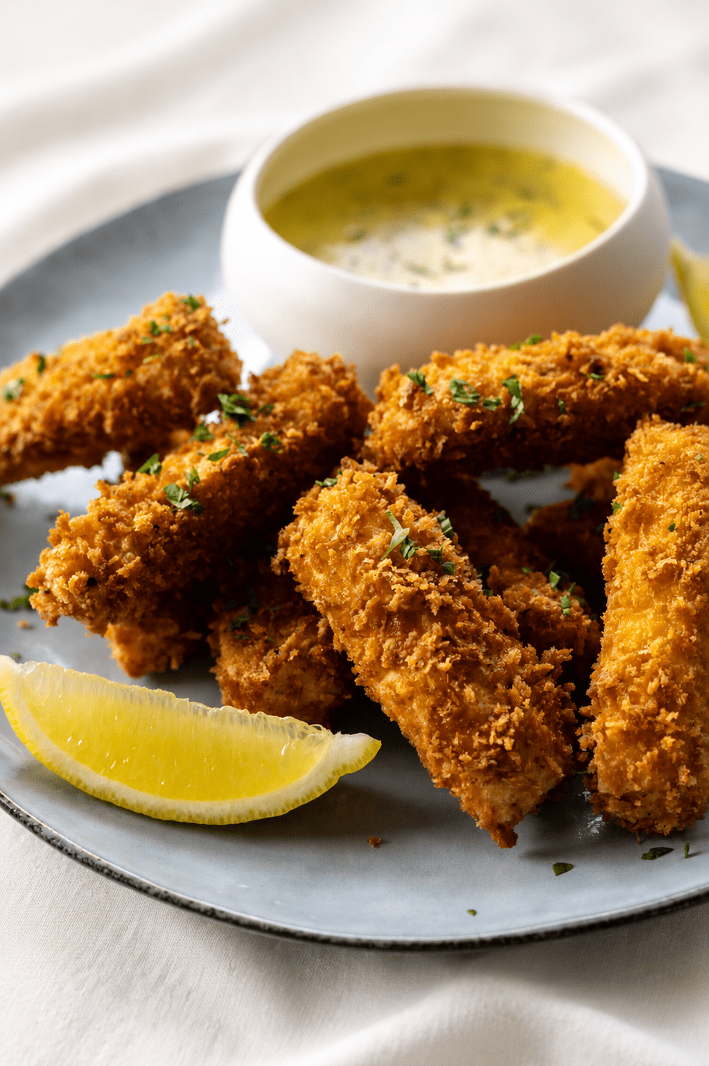 Halloumisticks met looksaus
