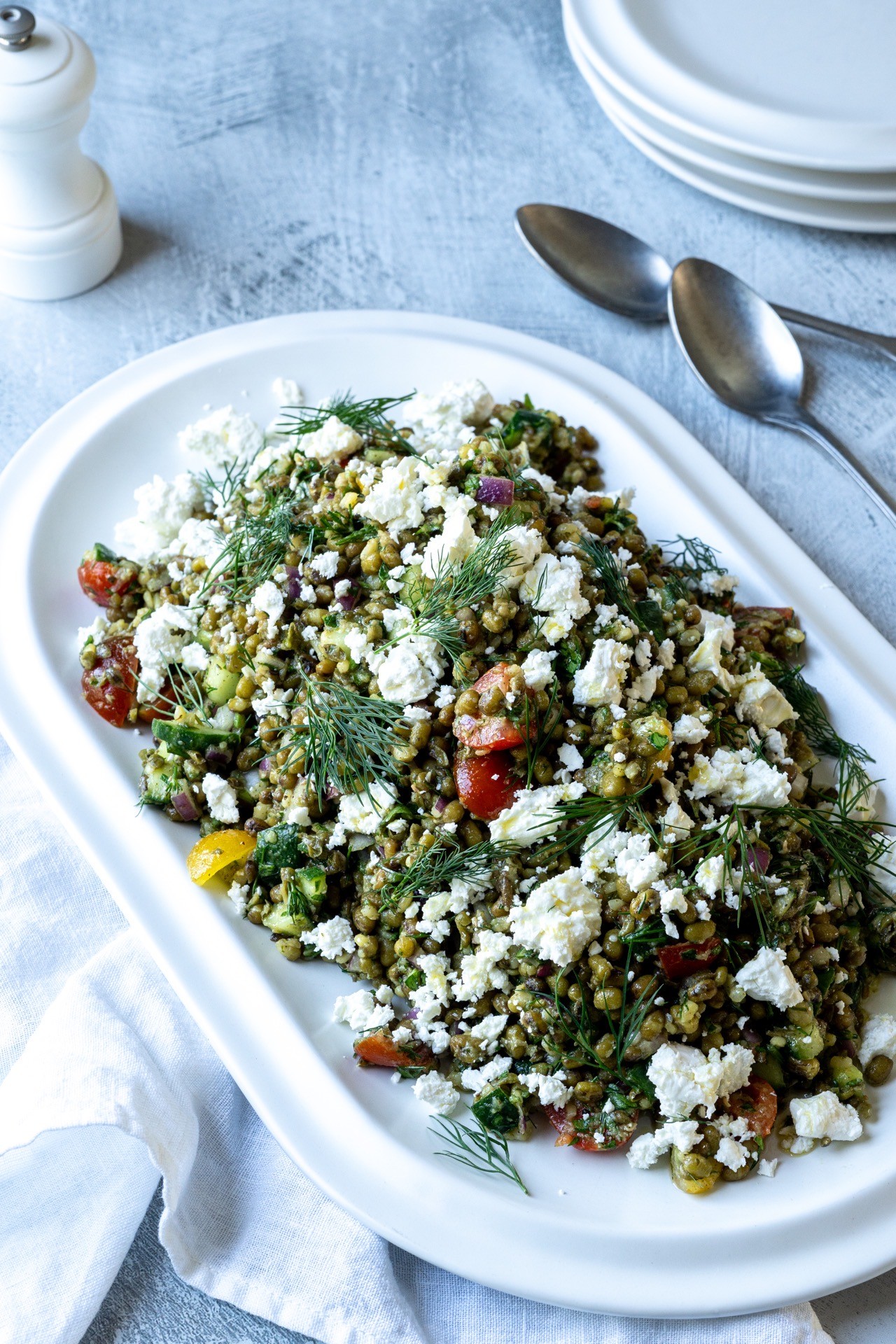 Kruidige mungbonensalade